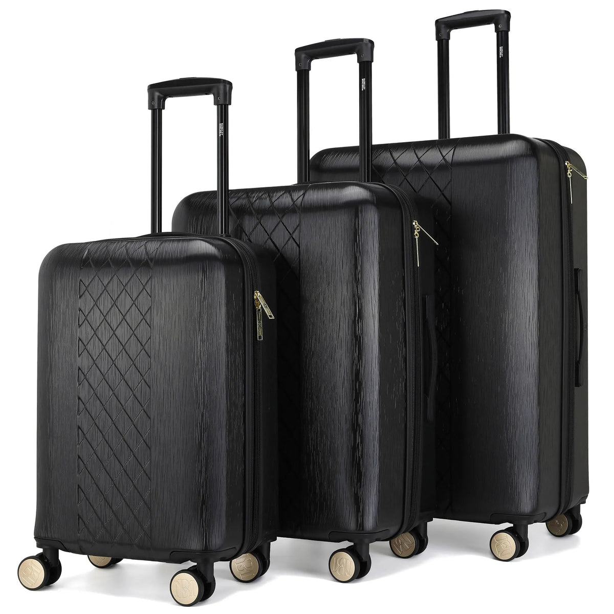 Diamond 3 Piece Expandable Spinner Luggage Set