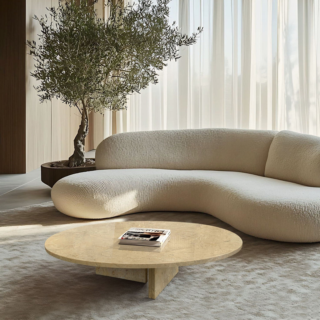 Luxury Coffee Table with Unique Veining - Natural Stone Design