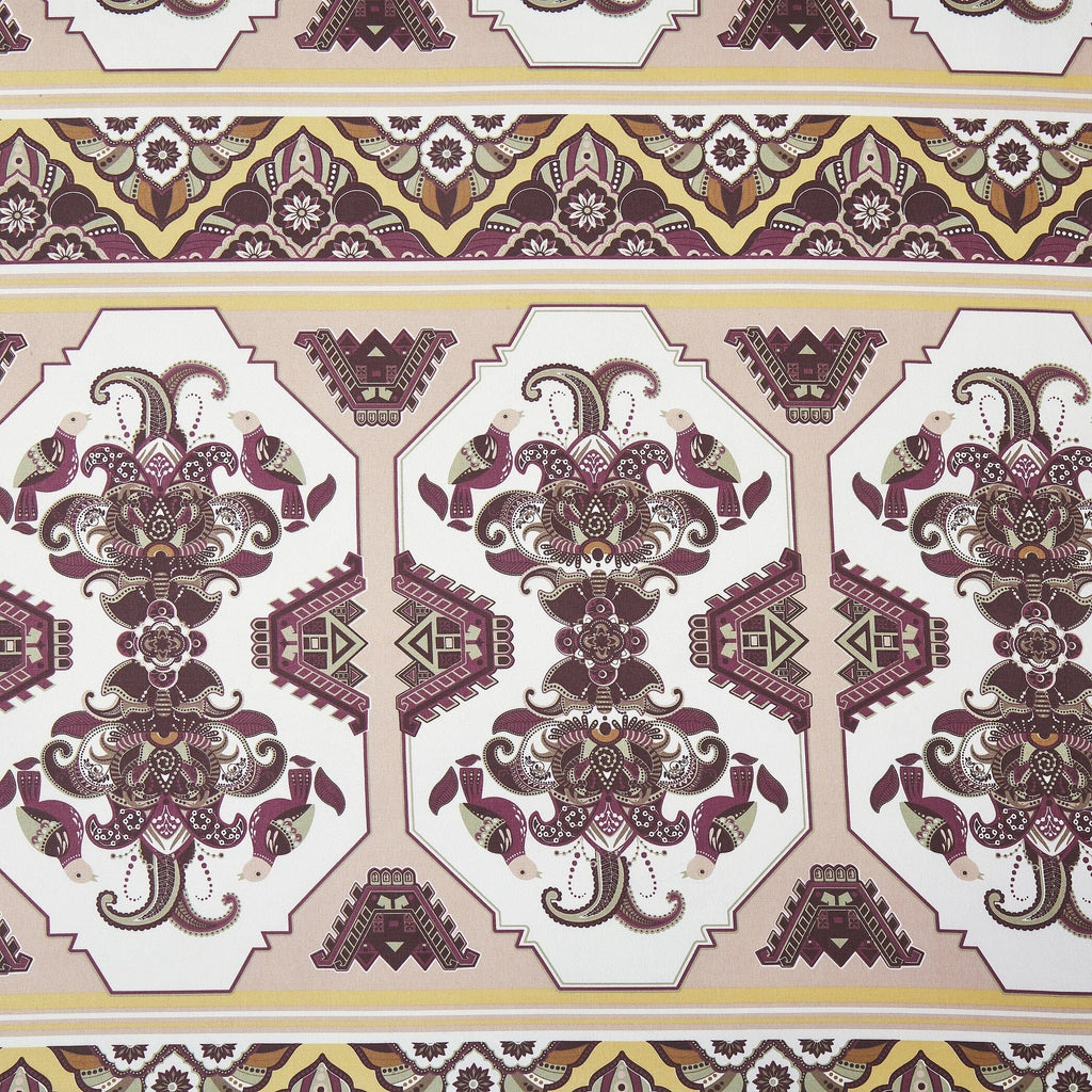 DaDa Bedding Majestic Oriental Kilim Fitted Sheet - w/ Pillow Cases Royal Persian Traditional Design Intricate Ornate Ornament Print