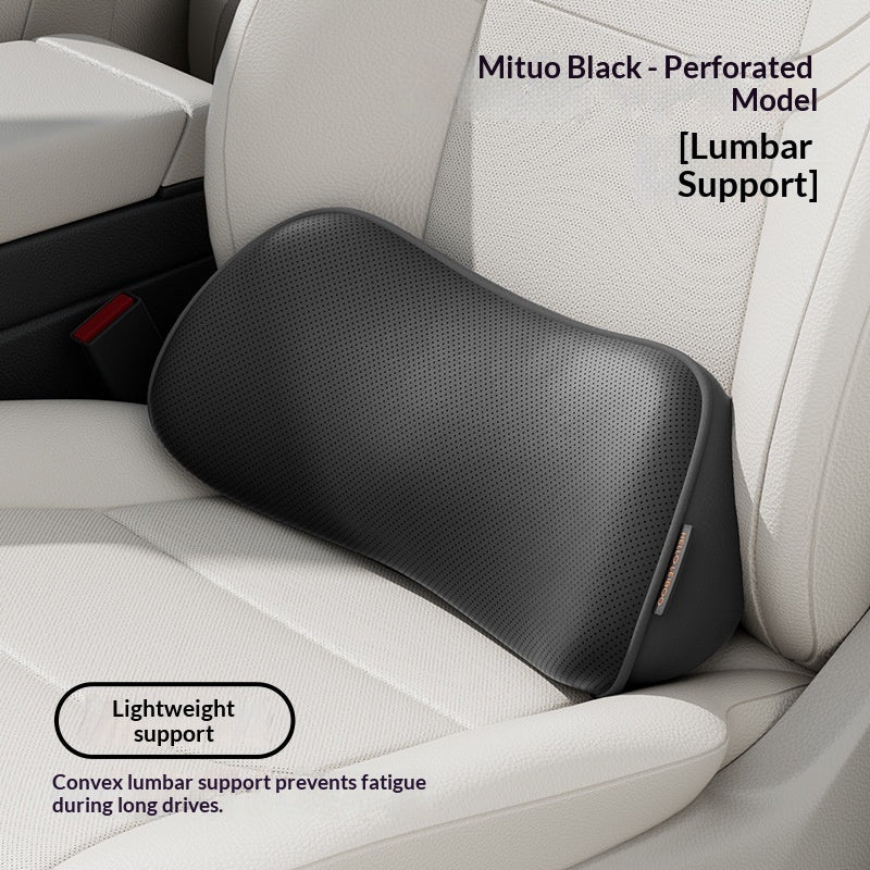 Memory Foam Lumbar Support Cushion – Car Seat & Chair Back Pillow, Standard or Perforated, 3 Colors