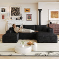 103" Cloud Sectional Sofa,Modern Minimalist Upholstered Couches, Comfort L Shaped Sofa for Living Room,Deep Seat Corner Couch,No Assembly Required