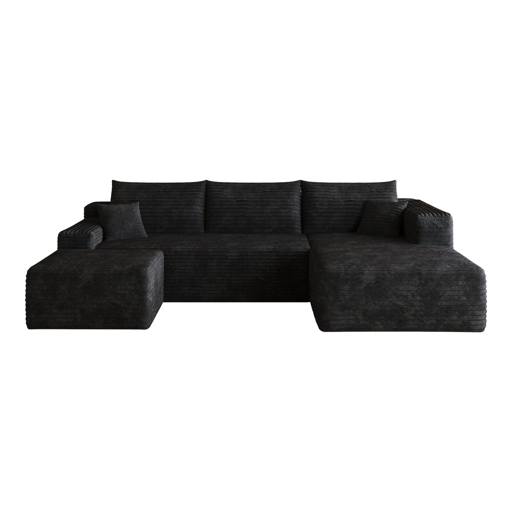 103" Cloud Sectional Sofa,Modern Minimalist Upholstered Couches, Comfort L Shaped Sofa for Living Room,Deep Seat Corner Couch,No Assembly Required