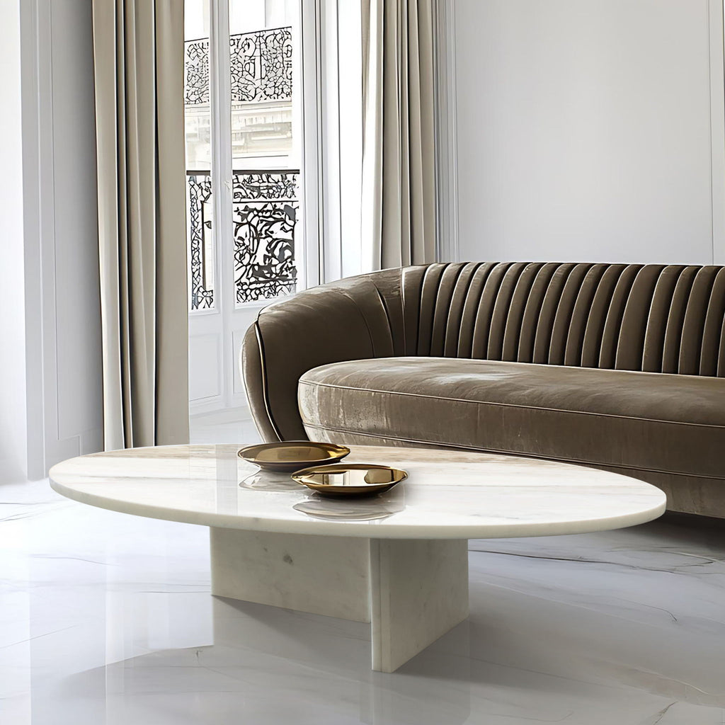 Luxury Coffee Table with Unique Veining - Natural Stone Design
