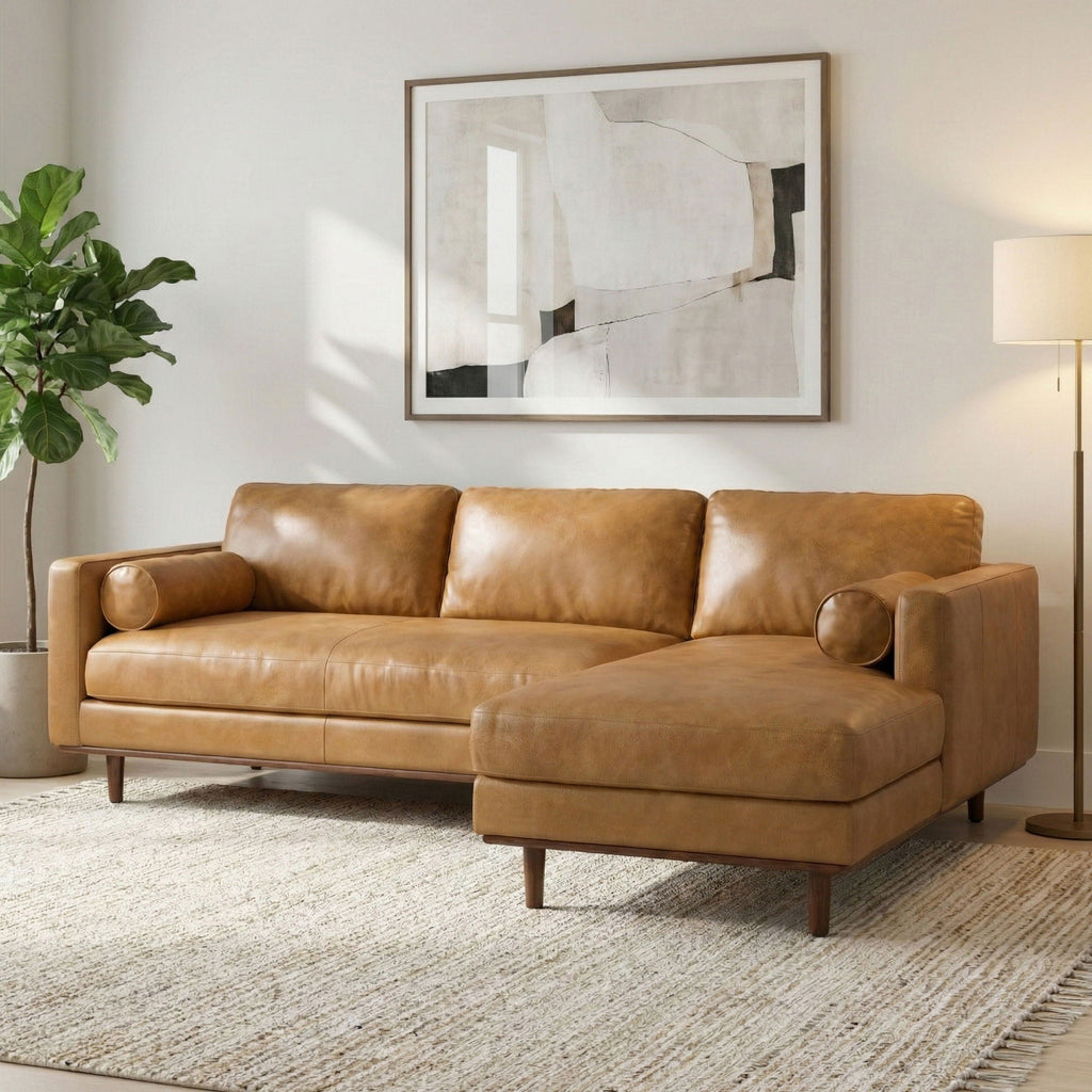 Morrison Upholstered Sectional Sofa with Feather-Filled Cushions – Multiple Colors