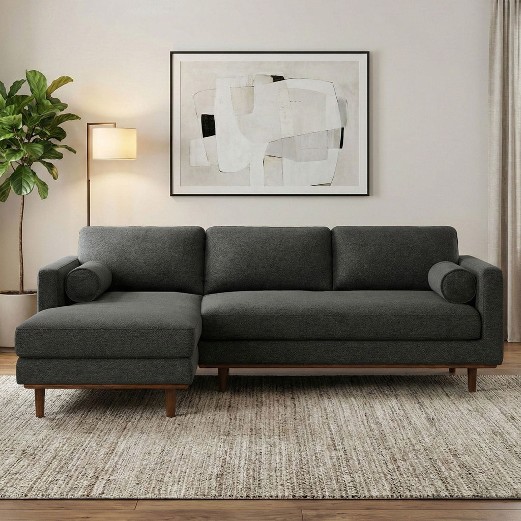 Morrison Upholstered Sectional Sofa with Feather-Filled Cushions – Multiple Colors