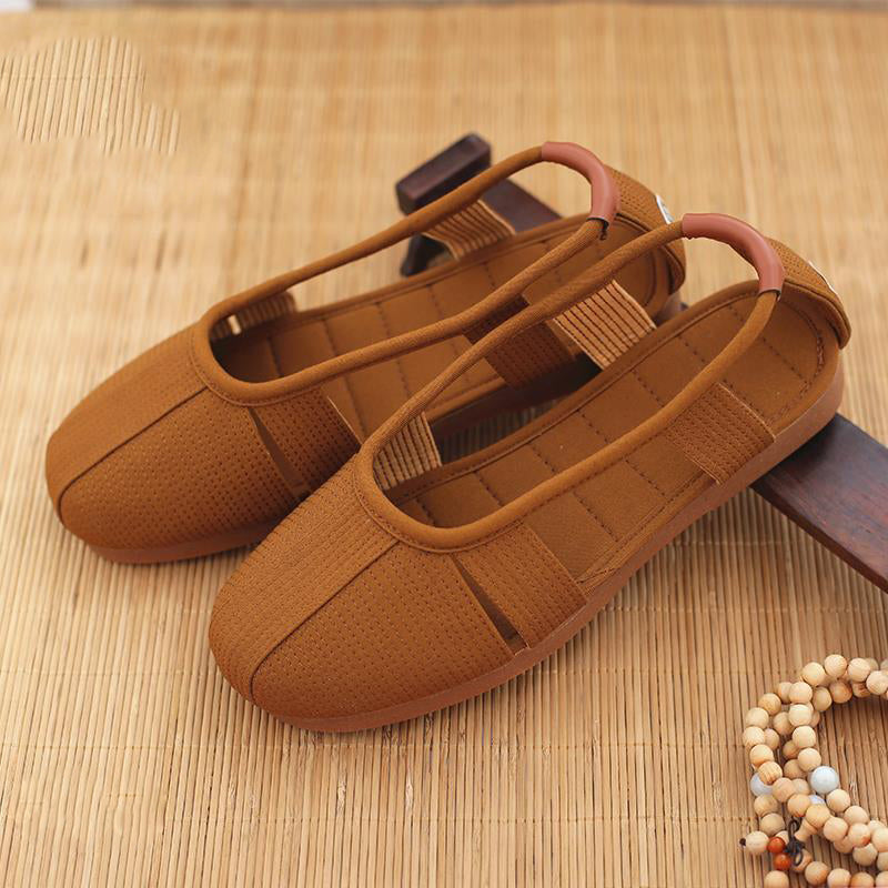 Monk Shoes Single Shoes Arhat Shoes Men's Cloth Top Cotton Shoes Monk Light soled Meditation Shoes