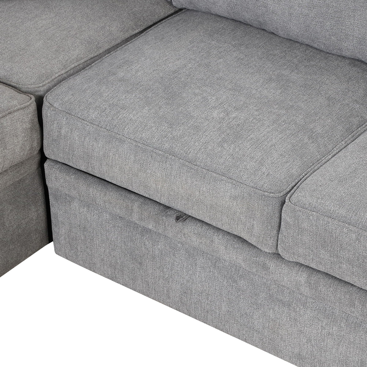 Sleeper Sofa Bed Sectional with Storage Ottoman - Gray, Beige, Green, Black