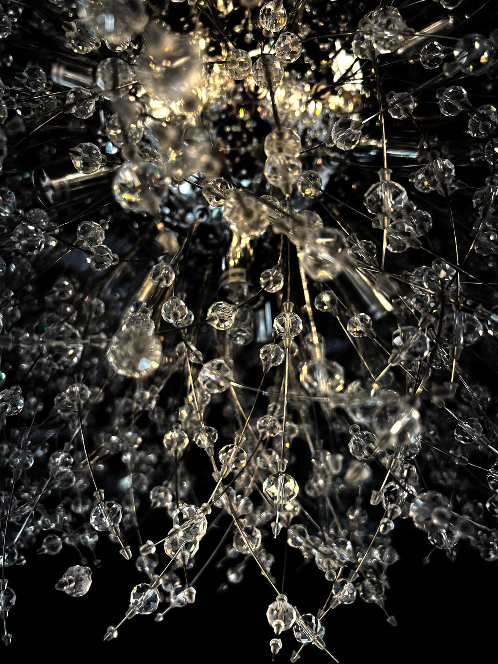Luxe Starburst Chrome Crystal Chandelier 24"