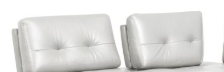 Turano Pearl Leather Sectional Sofa with Adjustable Back - Pearl