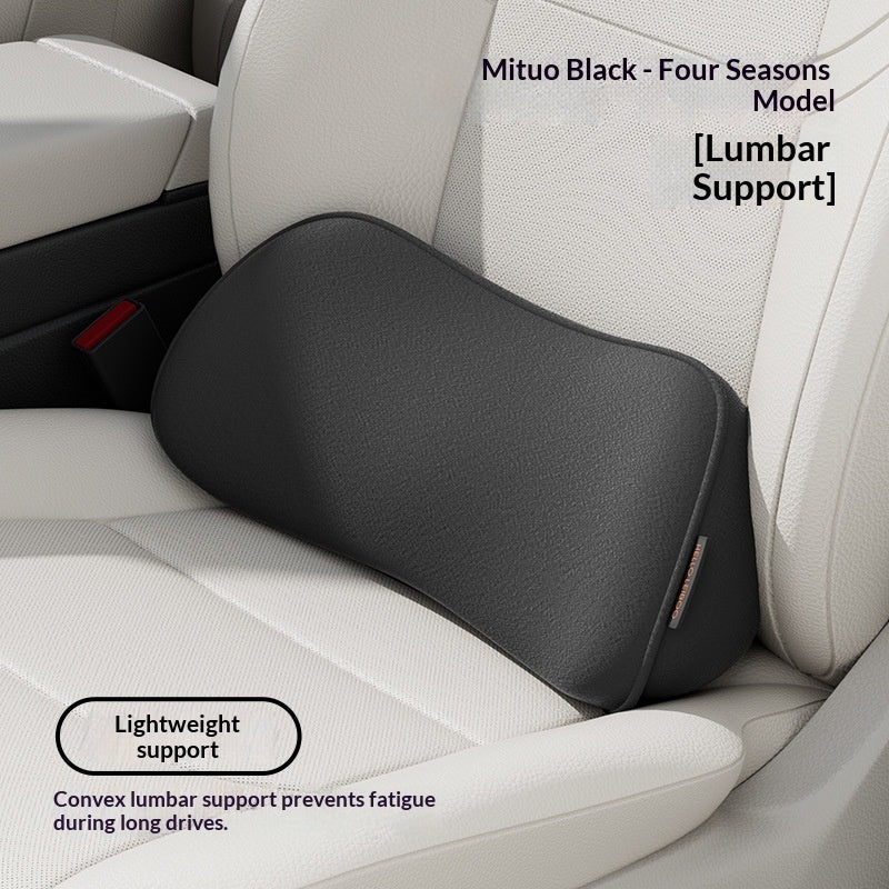 Memory Foam Lumbar Support Cushion – Car Seat & Chair Back Pillow, Standard or Perforated, 3 Colors