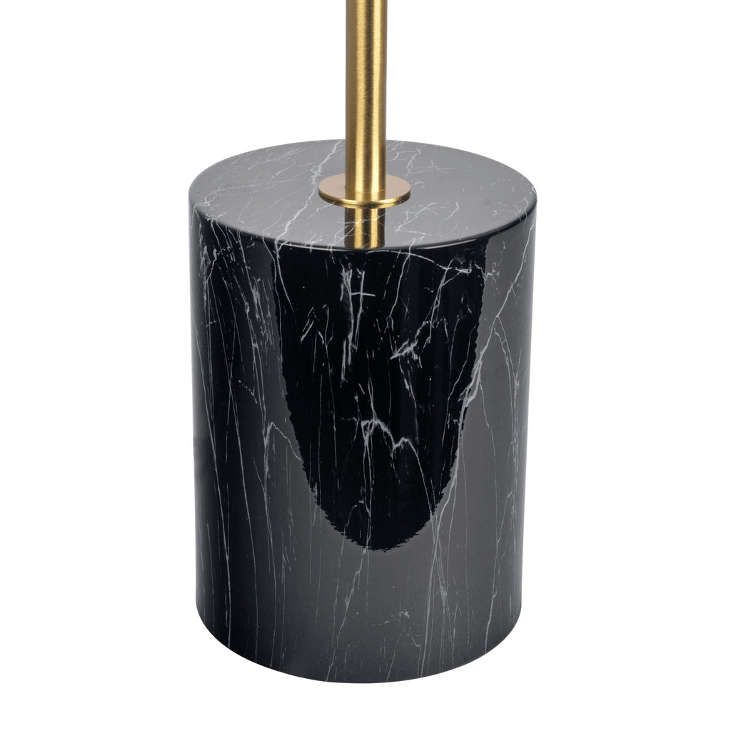 Hydro Table Lamp with Double Lamp and Marble Base - Black / Gold / Marble