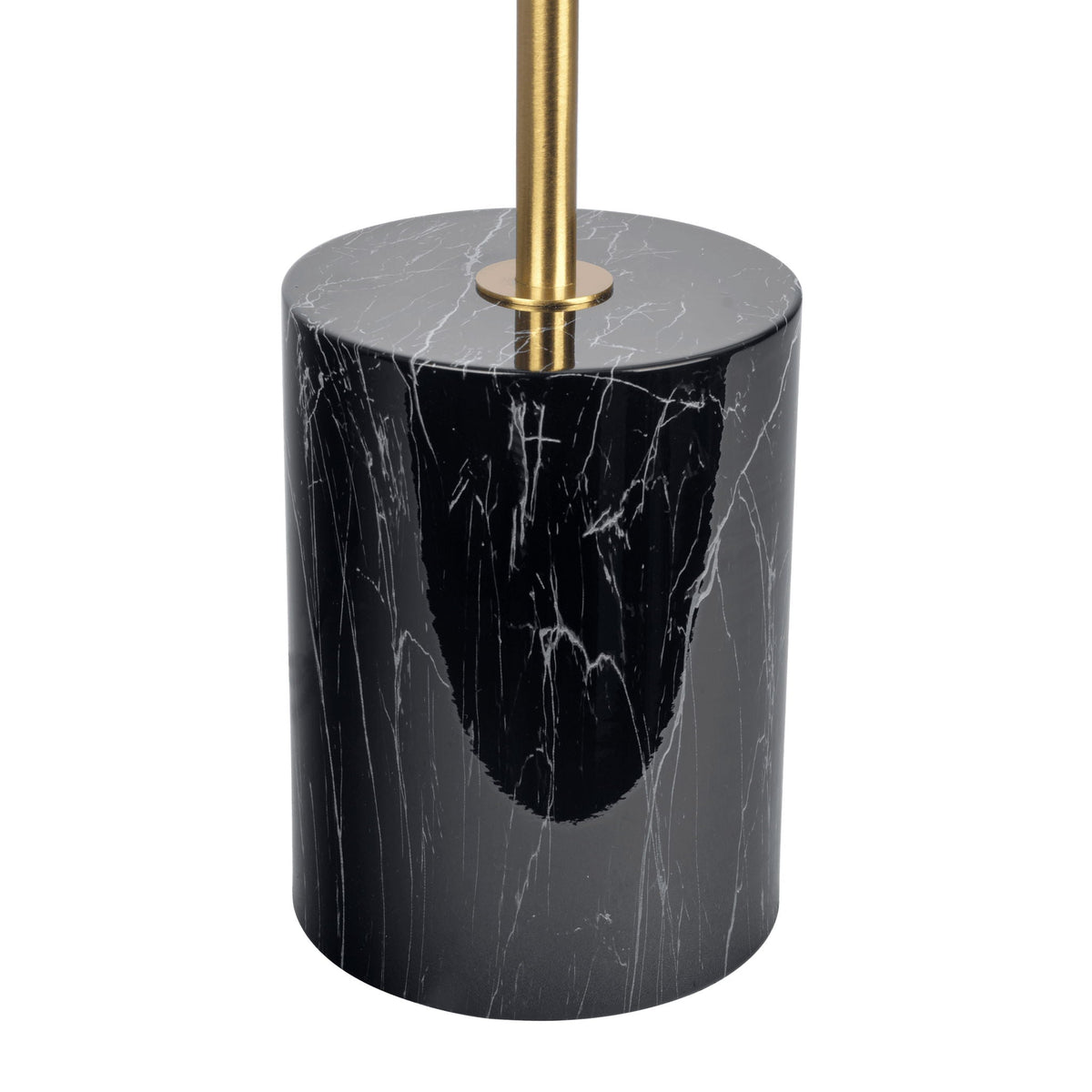 Hydro Table Lamp with Double Lamp and Marble Base - Black / Gold / Marble