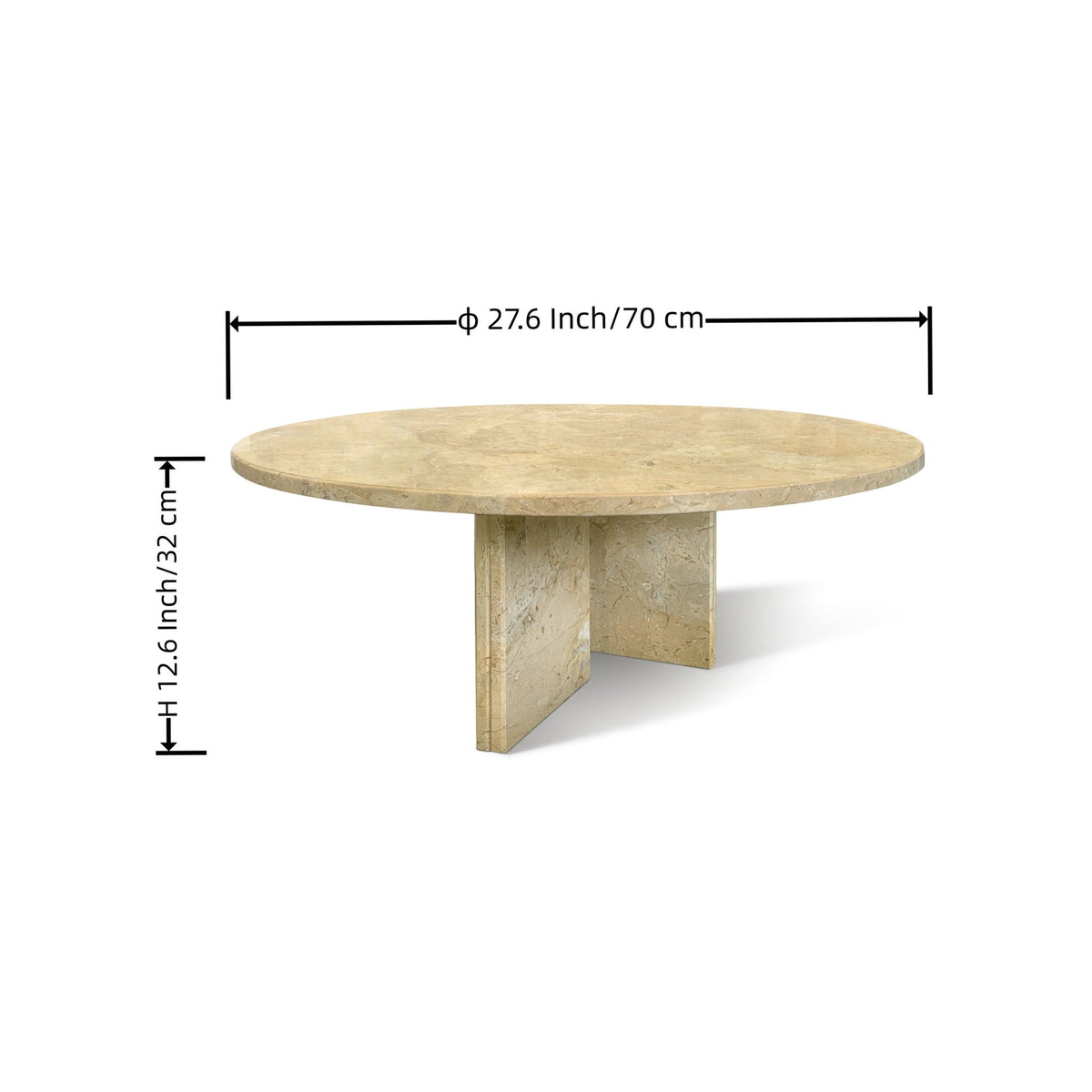 Luxury Coffee Table with Unique Veining - Natural Stone Design