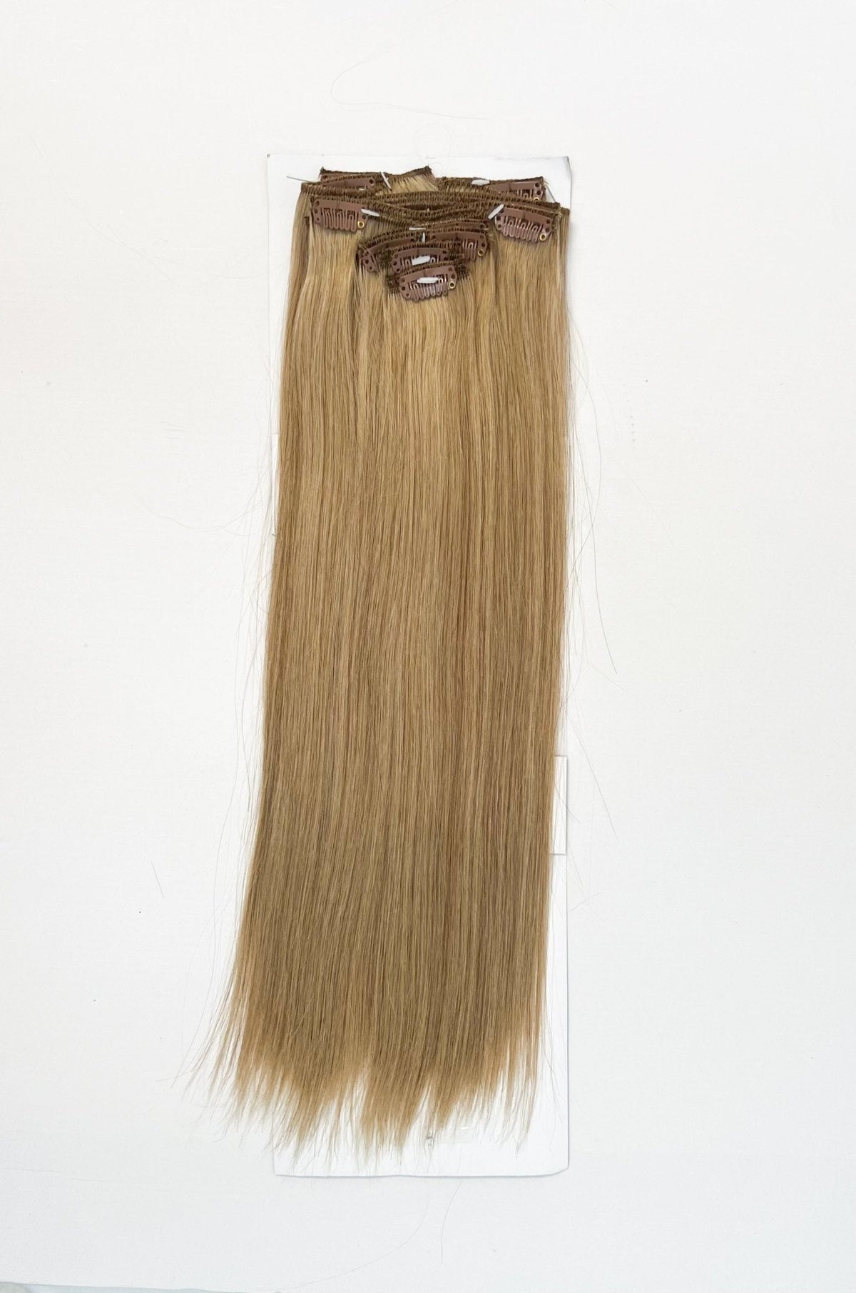VIP ClipeX Clip-In Hair Extensions 100% Human Hair, Silky Straight 18 Inch (140g) Full Head Set