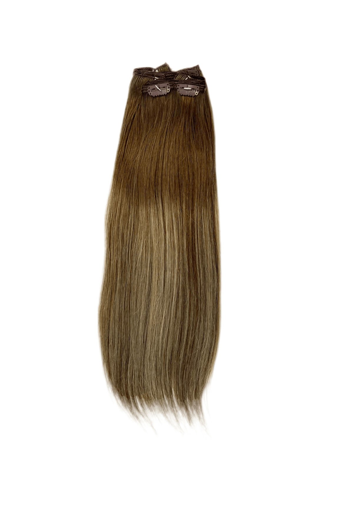 VIP ClipeX Clip-In Hair Extensions 100% Human Hair, Silky Straight 18 Inch (140g) Full Head Set