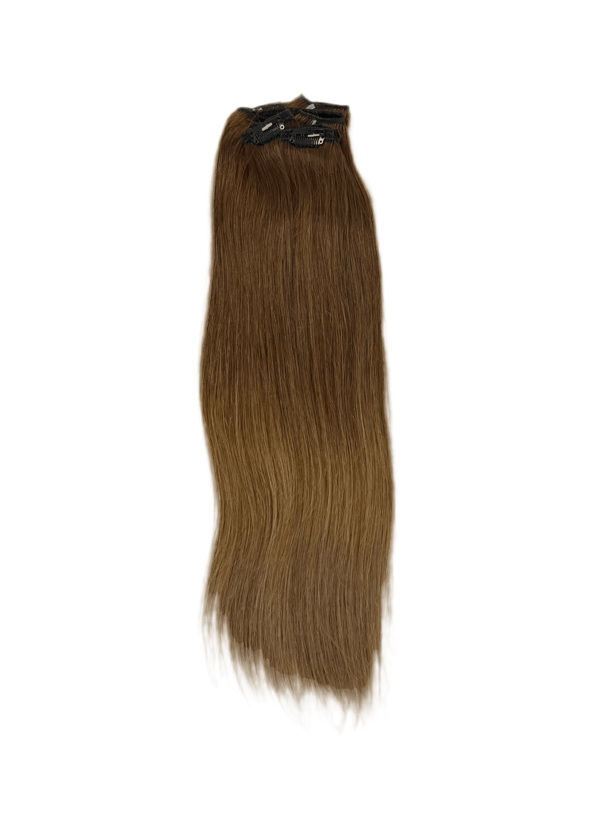 VIP ClipeX Clip-In Hair Extensions 100% Human Hair, Silky Straight 18 Inch (140g) Full Head Set