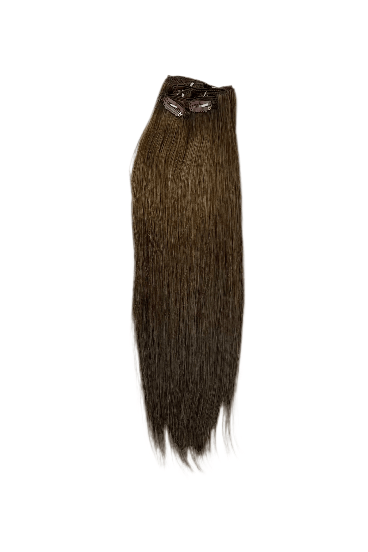VIP ClipeX Clip-In Hair Extensions 100% Human Hair, Silky Straight 18 Inch (140g) Full Head Set