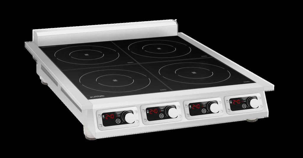 Eurodib CCI4351PH Commercial 4-Zone Induction Cooktop, Countertop, 3,500W Zones, 240V, Stainless Steel