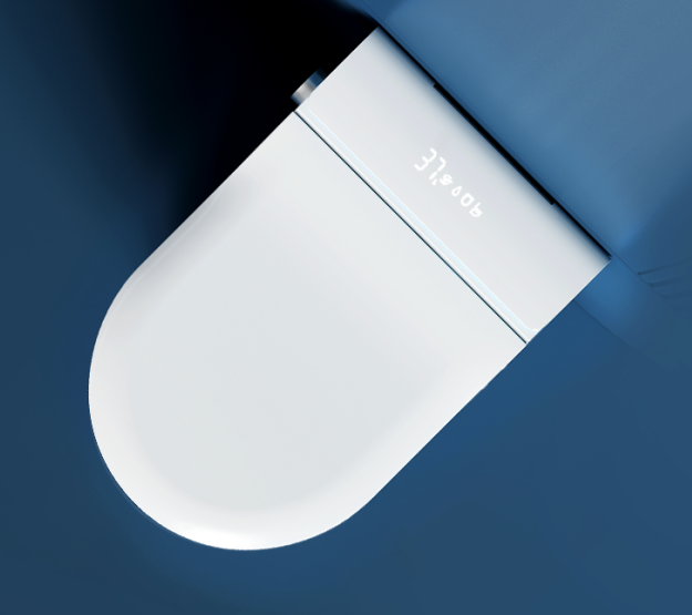 Wall-Mounted Smart Toilet with Automatic Lid and Bidet - Porcelain