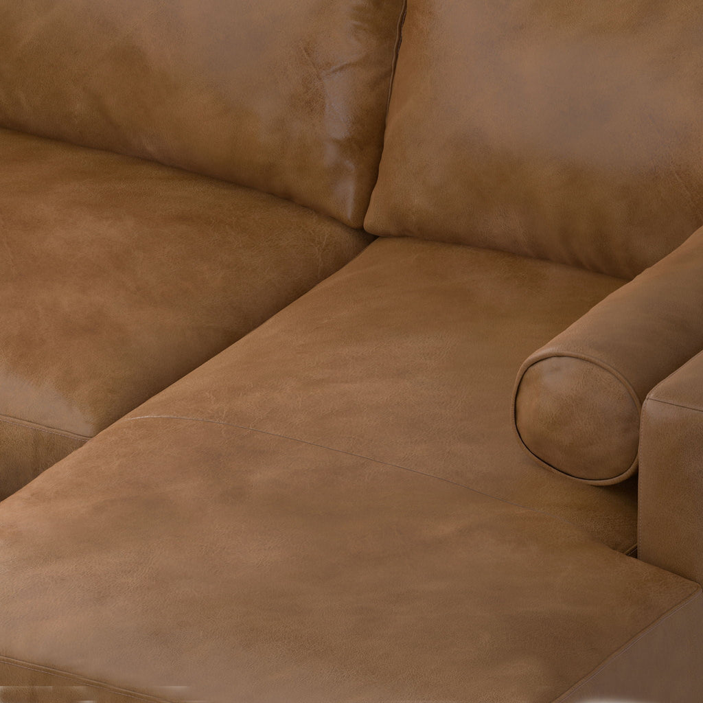 Morrison Upholstered Sectional Sofa with Feather-Filled Cushions – Multiple Colors