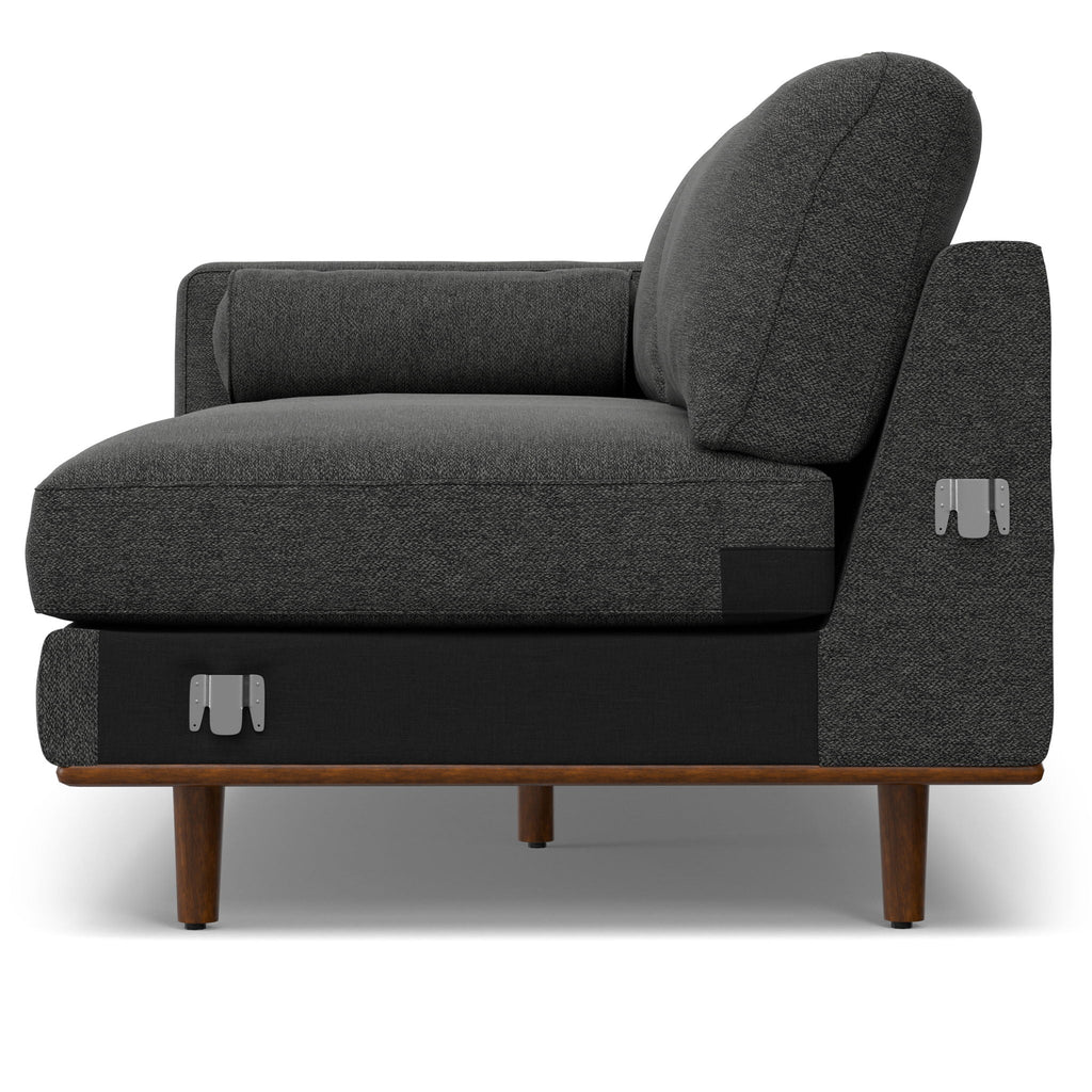 Morrison Upholstered Sectional Sofa with Feather-Filled Cushions – Multiple Colors