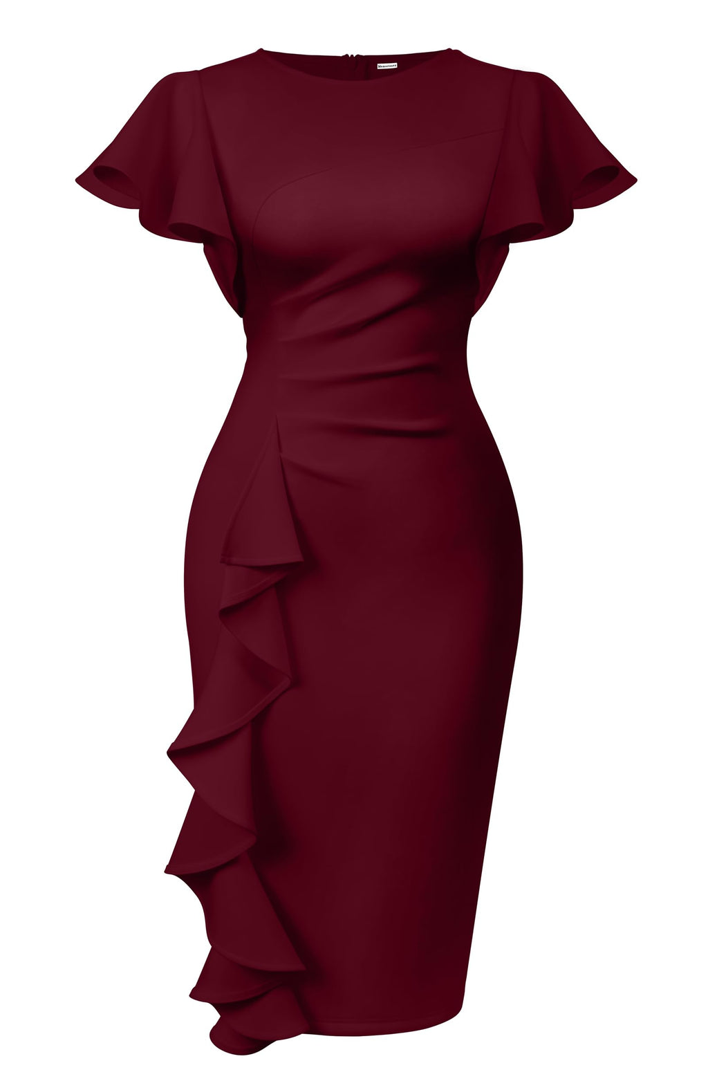Cato Fashions Online - Women's Vintage Ruffle Sleeve Bodycon Midi Dress - Church Work Office Pencil Dress