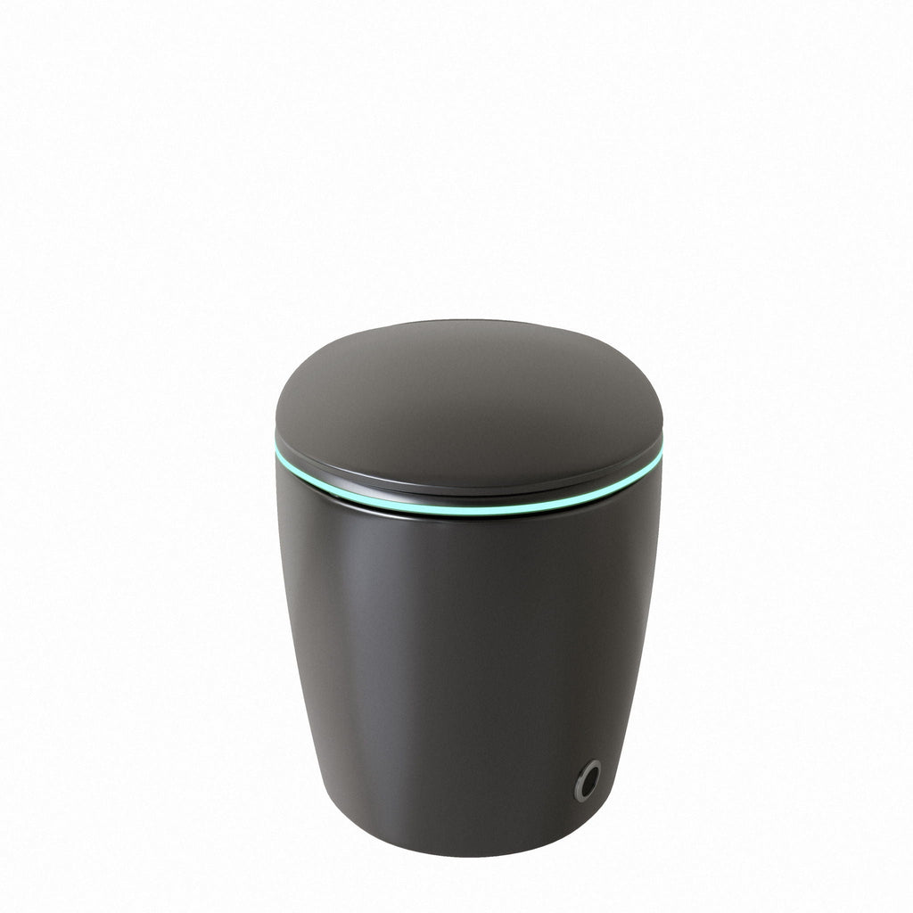 Smart Toilet with Built-In Bidet and Auto Open/Close Seat - White, Dark Gray, Black