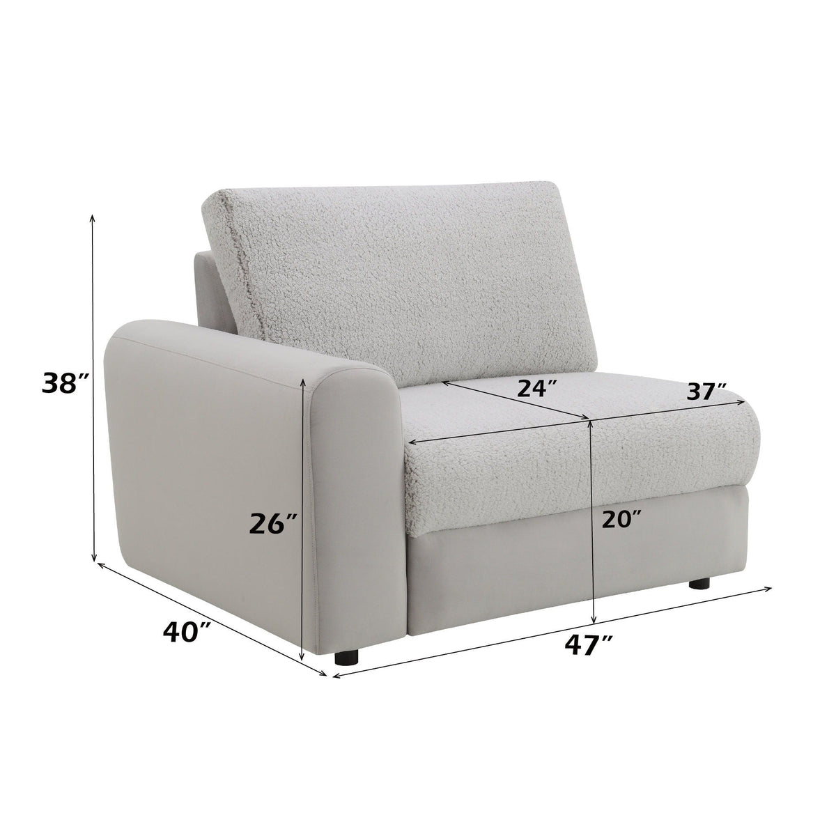 Modular Power Recliner Sectional with Cup Holders and Wireless Charging - Gray