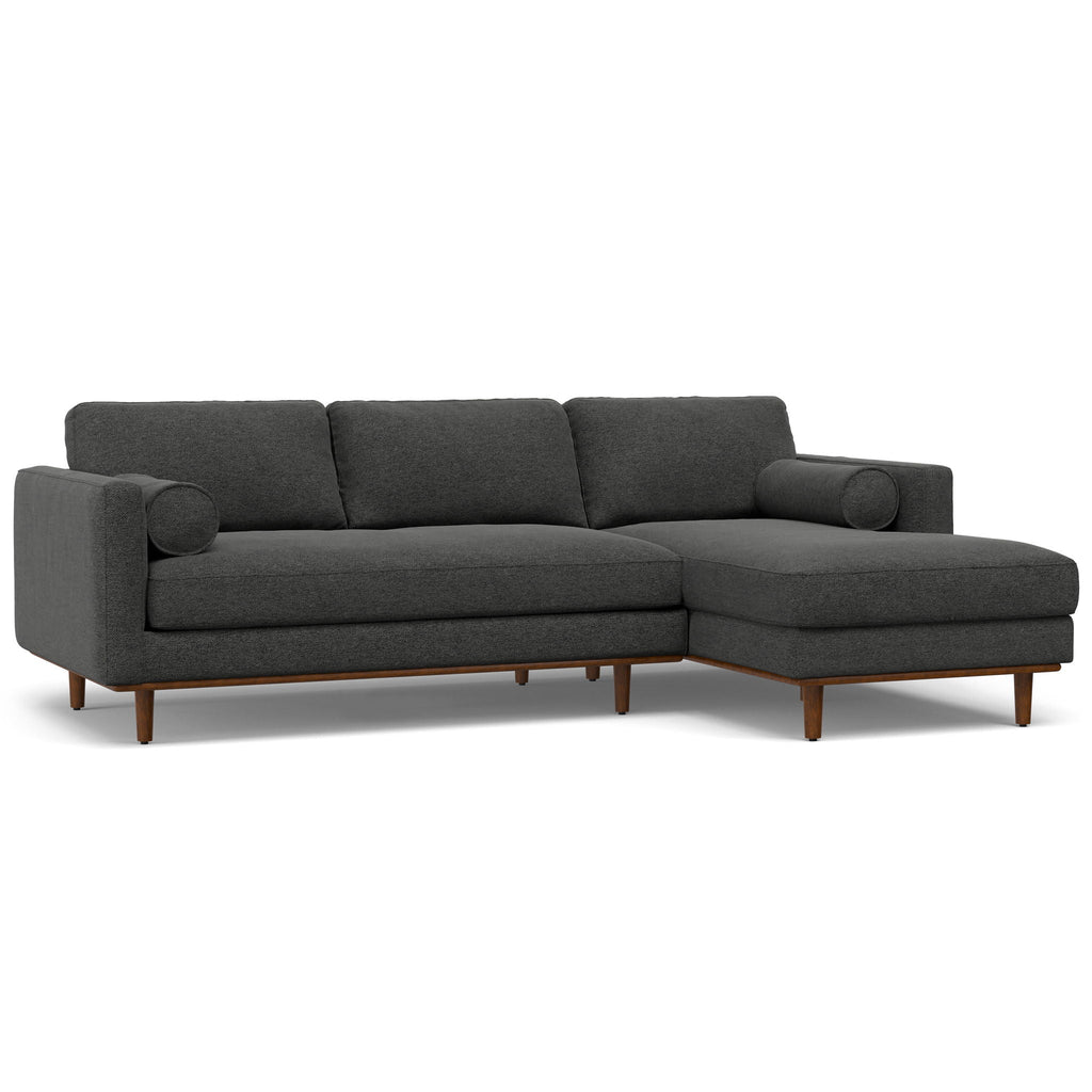 Morrison Upholstered Sectional Sofa with Feather-Filled Cushions – Multiple Colors