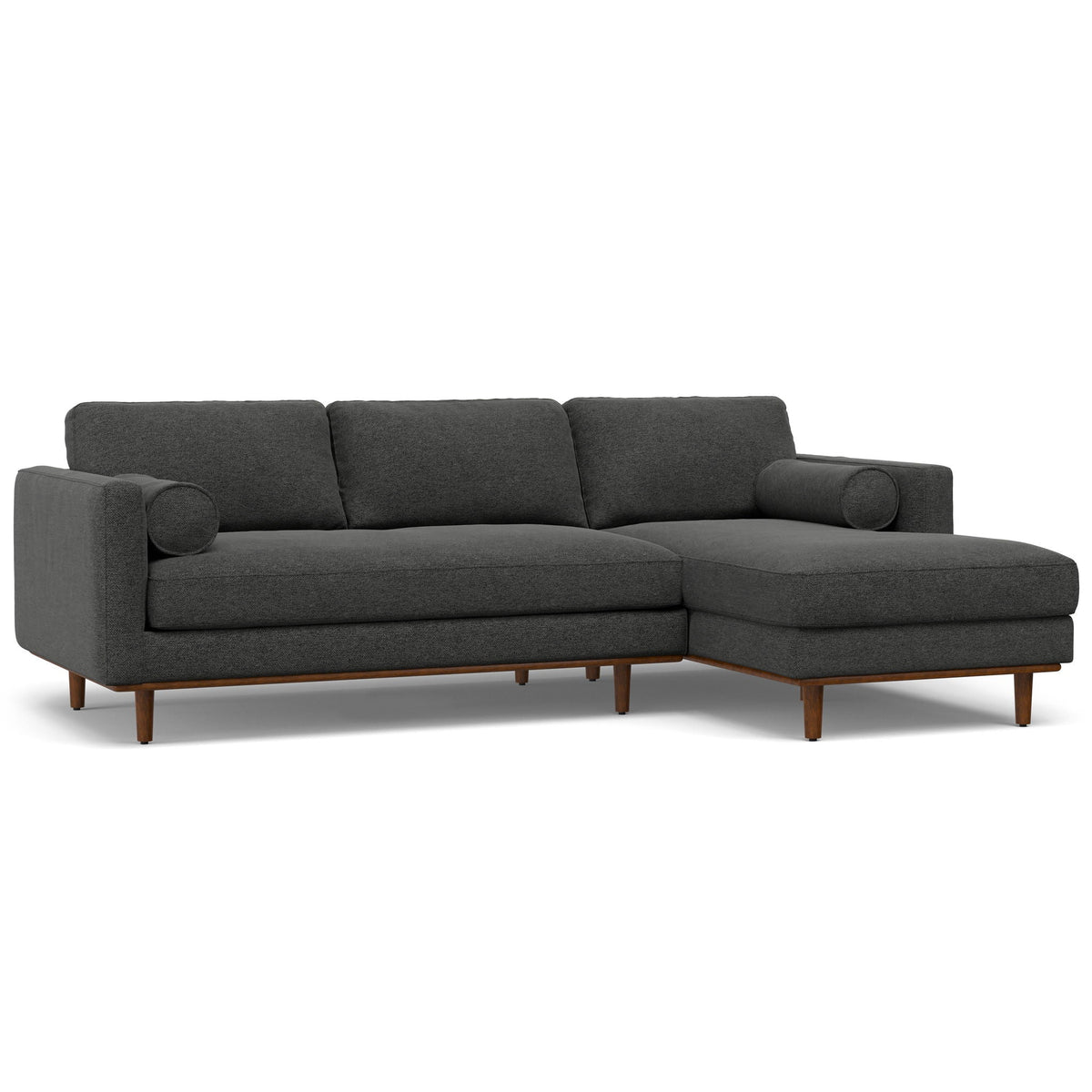 Morrison Upholstered Sectional Sofa with Feather-Filled Cushions – Multiple Colors
