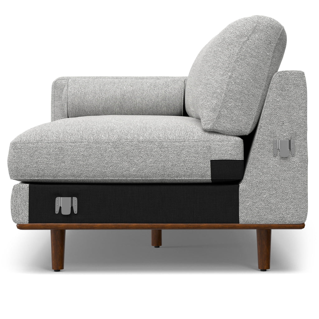 Morrison Upholstered Sectional Sofa with Feather-Filled Cushions – Multiple Colors