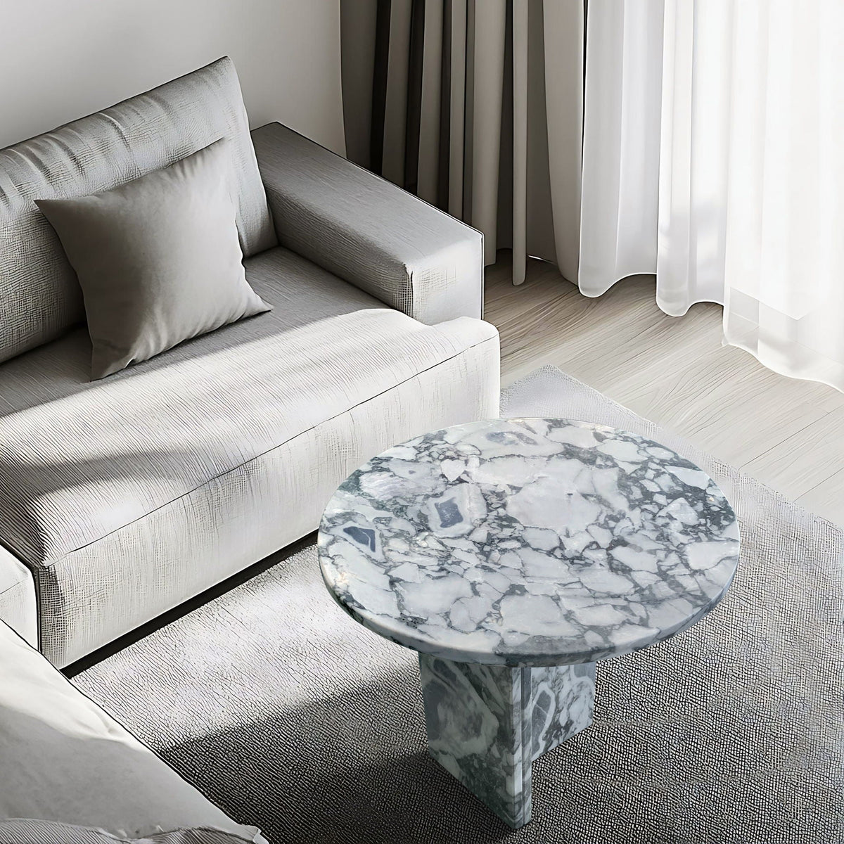 Luxury Coffee Table with Unique Veining - Natural Stone Design