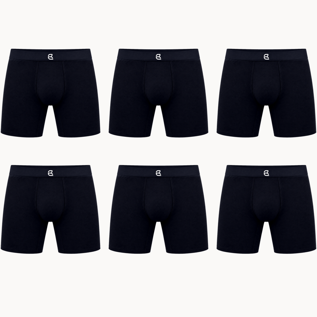 6-Pack Men’s Seamless Anti-Chafe Long Boxer Brief