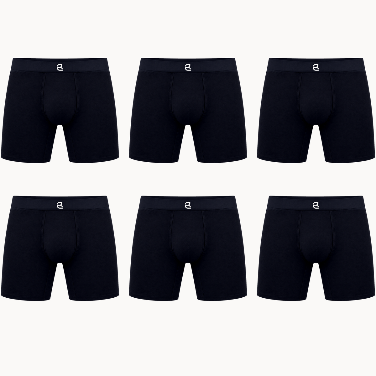 6-Pack Men’s Seamless Anti-Chafe Long Boxer Brief