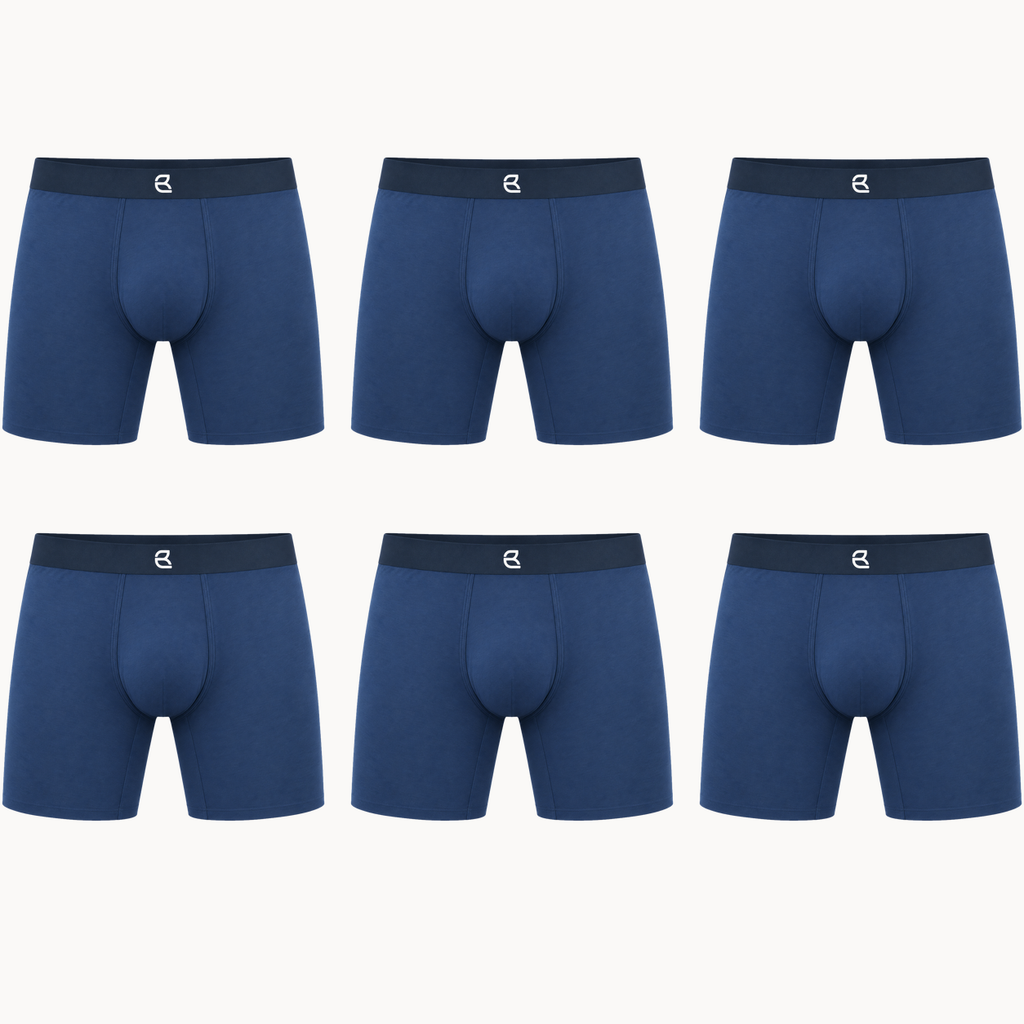 6-Pack Men’s Seamless Anti-Chafe Long Boxer Brief