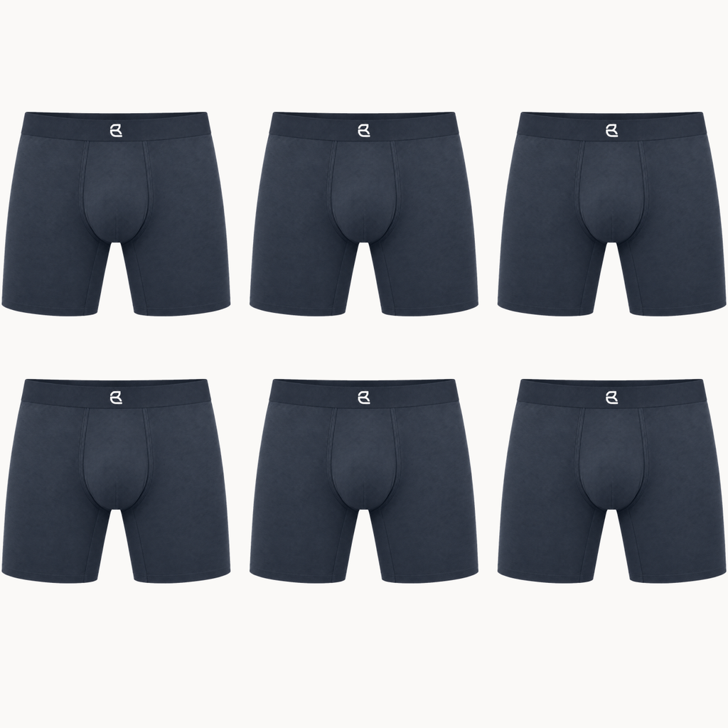 6-Pack Men’s Seamless Anti-Chafe Long Boxer Brief