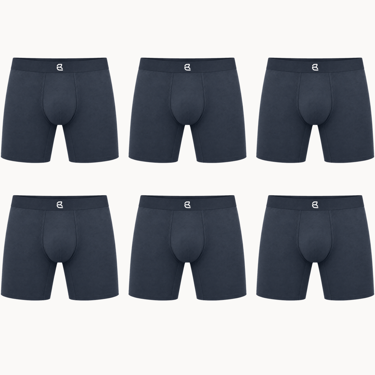 6-Pack Men’s Seamless Anti-Chafe Long Boxer Brief