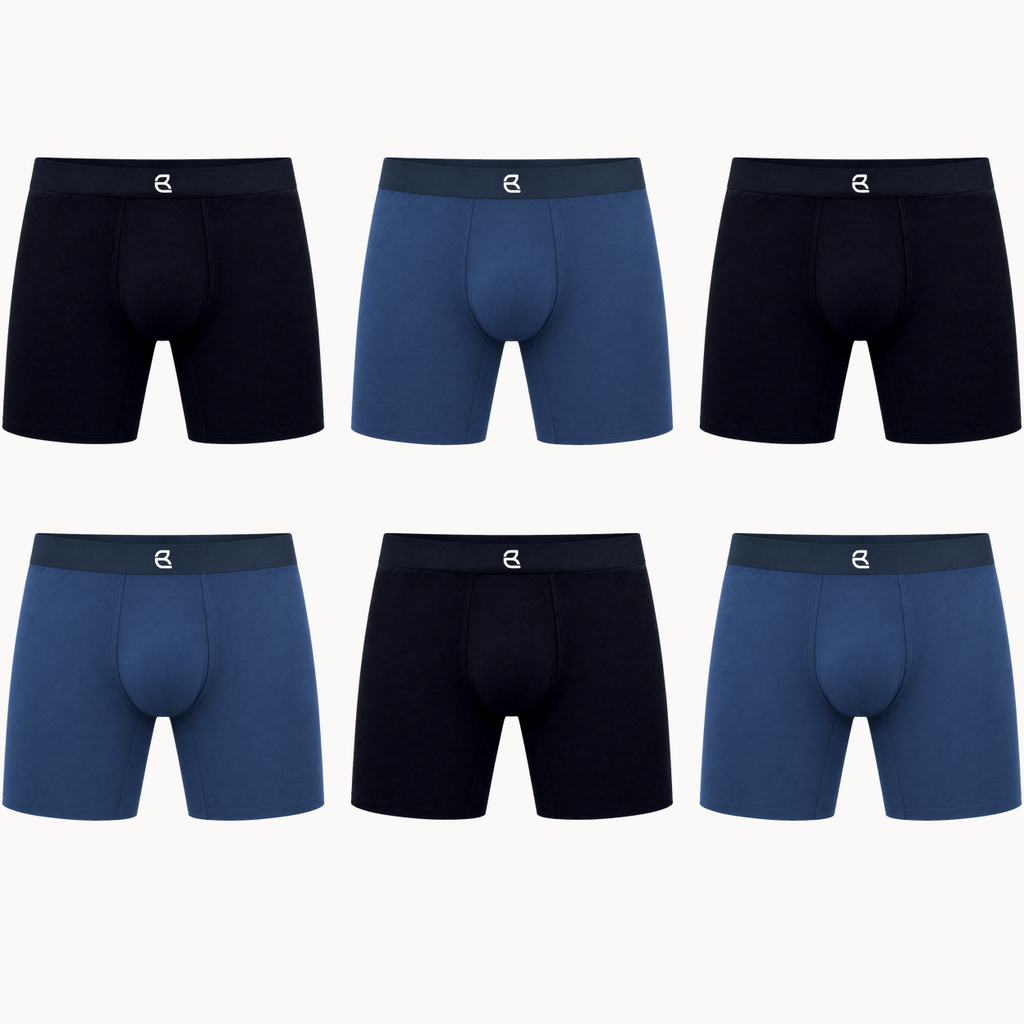 6-Pack Men’s Seamless Anti-Chafe Long Boxer Brief