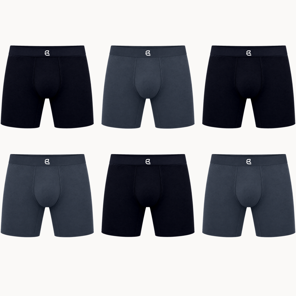 6-Pack Men’s Seamless Anti-Chafe Long Boxer Brief