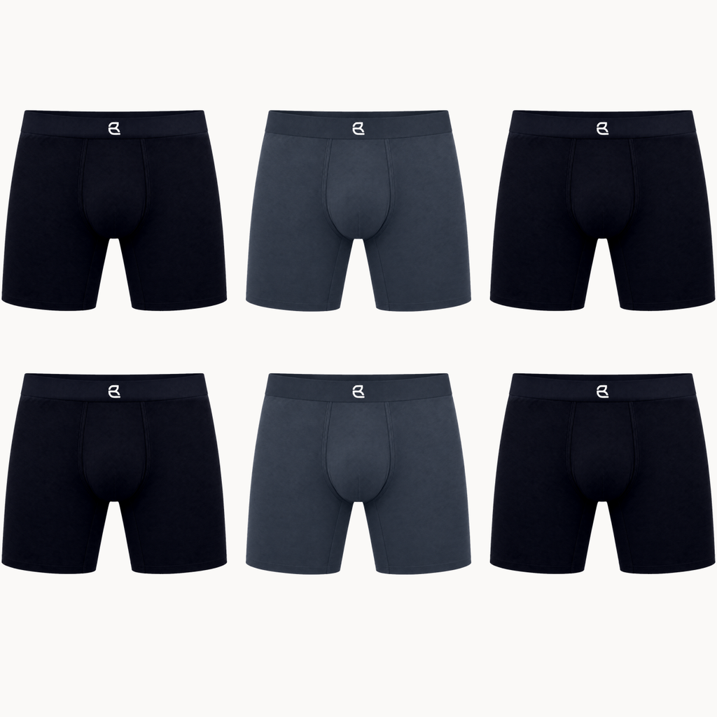 6-Pack Men’s Seamless Anti-Chafe Long Boxer Brief