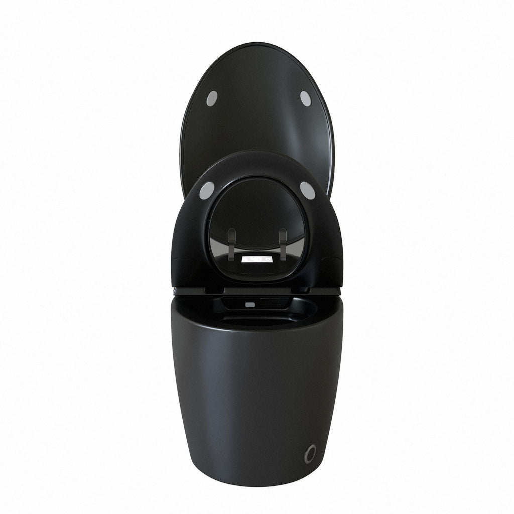 Smart Toilet with Built-In Bidet and Auto Open/Close Seat - White, Dark Gray, Black