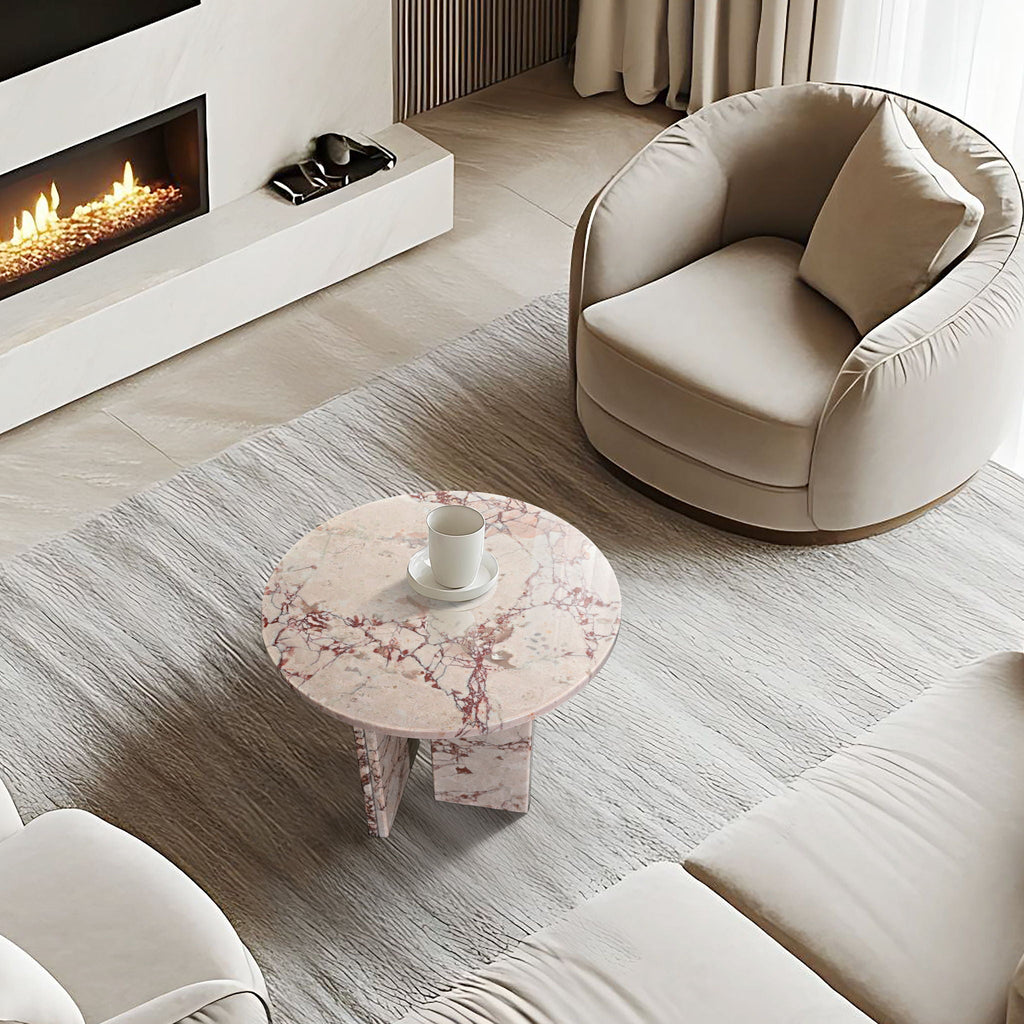 Luxury Coffee Table with Unique Veining - Natural Stone Design