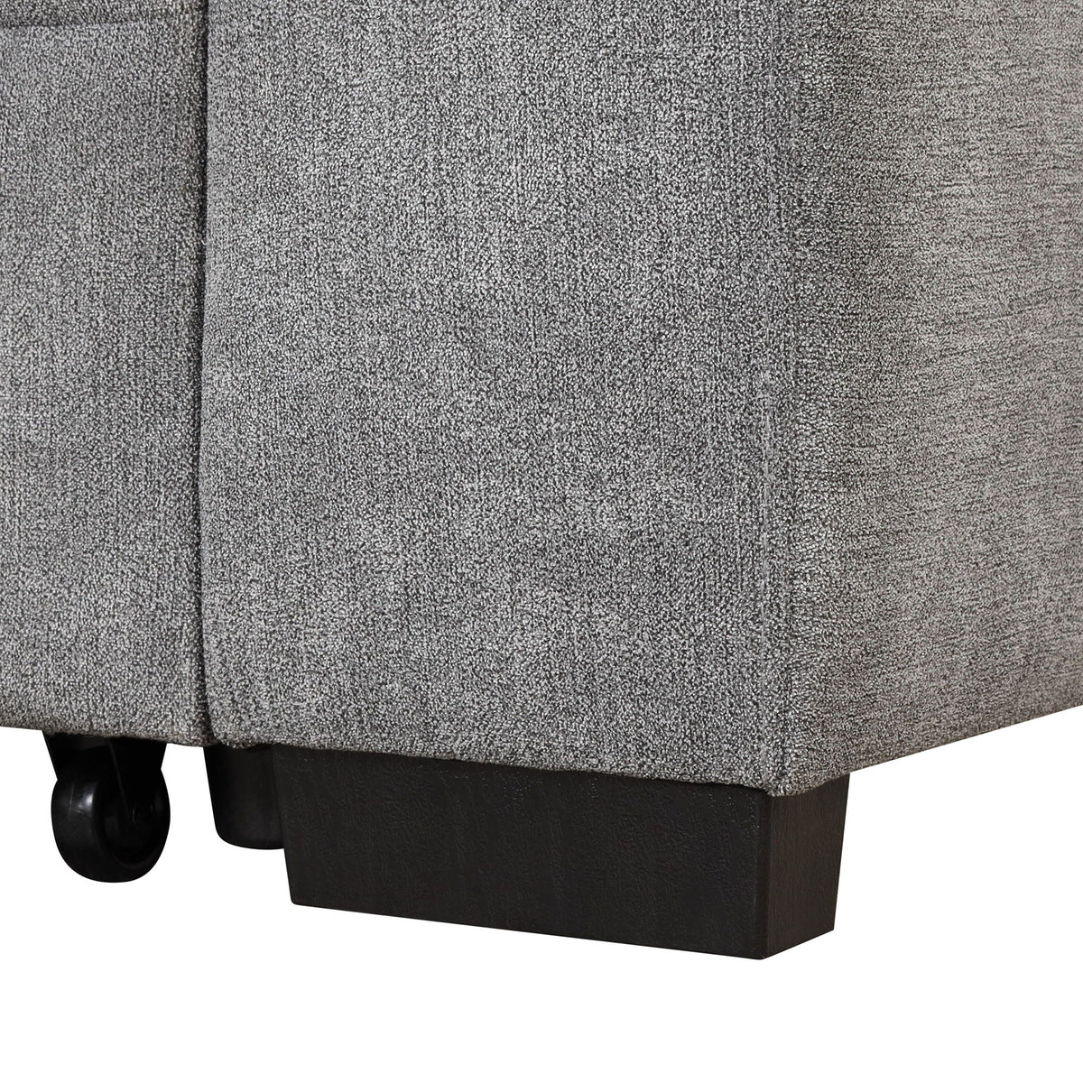 Sleeper Sofa Bed Sectional with Storage Ottoman - Gray, Beige, Green, Black