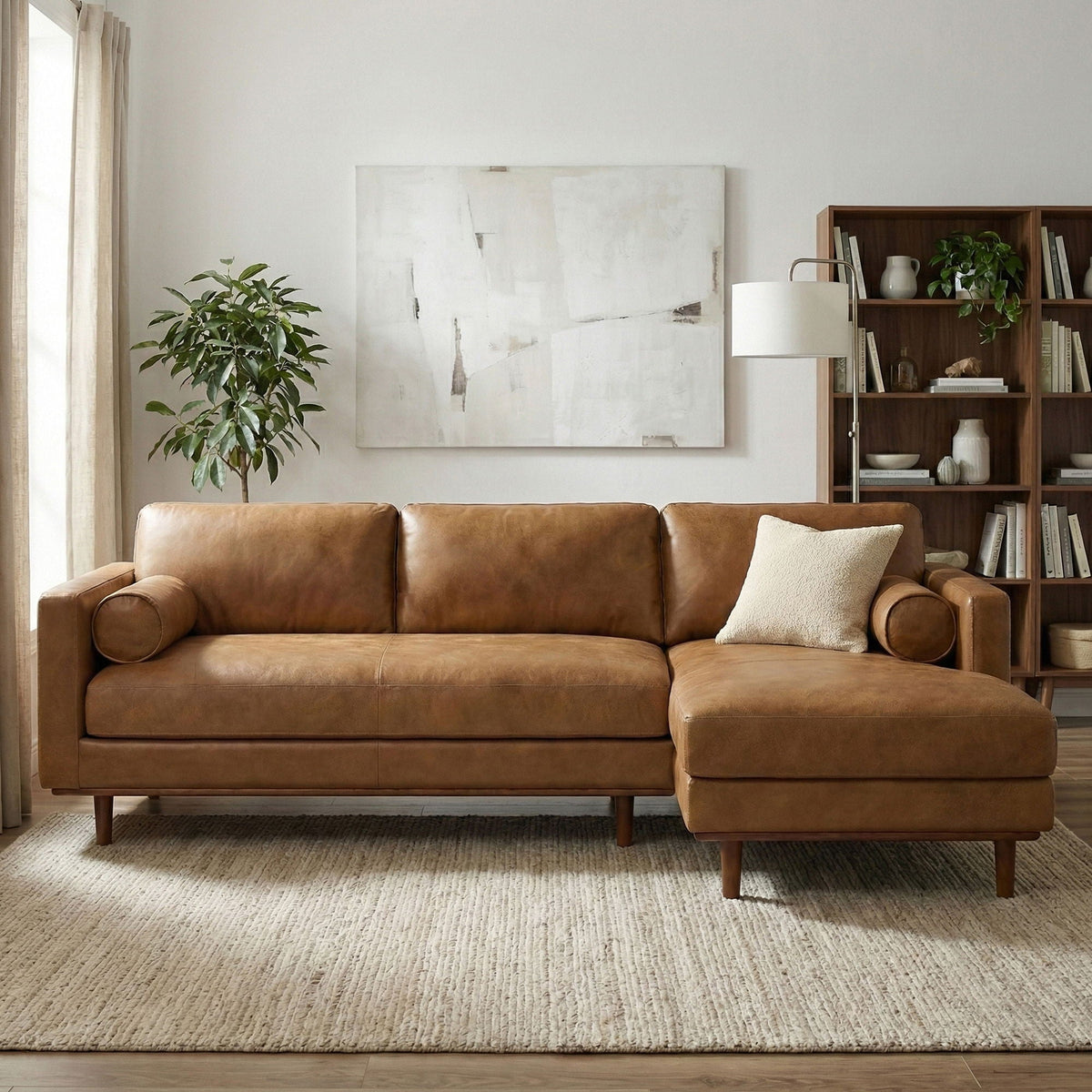 Morrison Upholstered Sectional Sofa with Feather-Filled Cushions – Multiple Colors