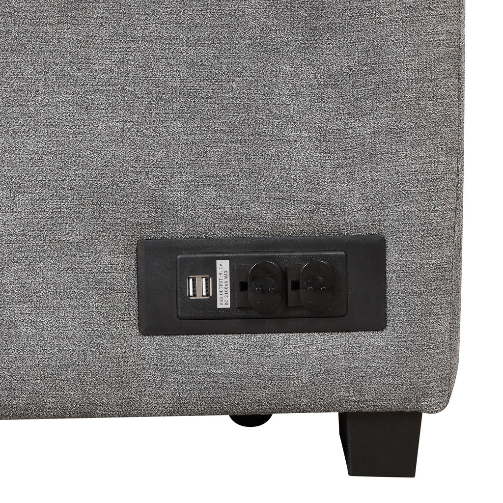 Sleeper Sofa Bed Sectional with Storage Ottoman - Gray, Beige, Green, Black
