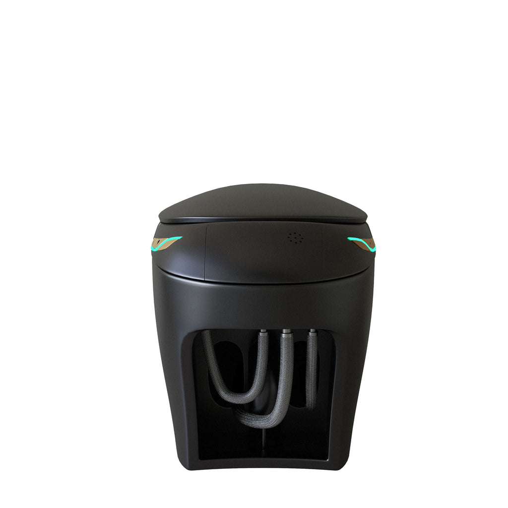 Smart Toilet with Built-In Bidet and Auto Open/Close Seat - White, Dark Gray, Black