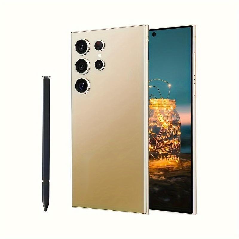8GB+256GB I24 Ultra Android 13 Smartphone - 7"HD Display, 7000mAh Battery, Built-	 in Stylus Pen, Unlocked Cell Phone For Global Use(Gold)