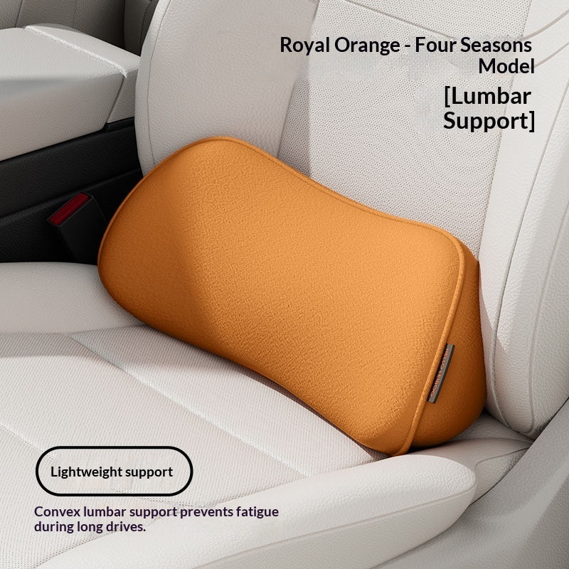 Memory Foam Lumbar Support Cushion – Car Seat & Chair Back Pillow, Standard or Perforated, 3 Colors