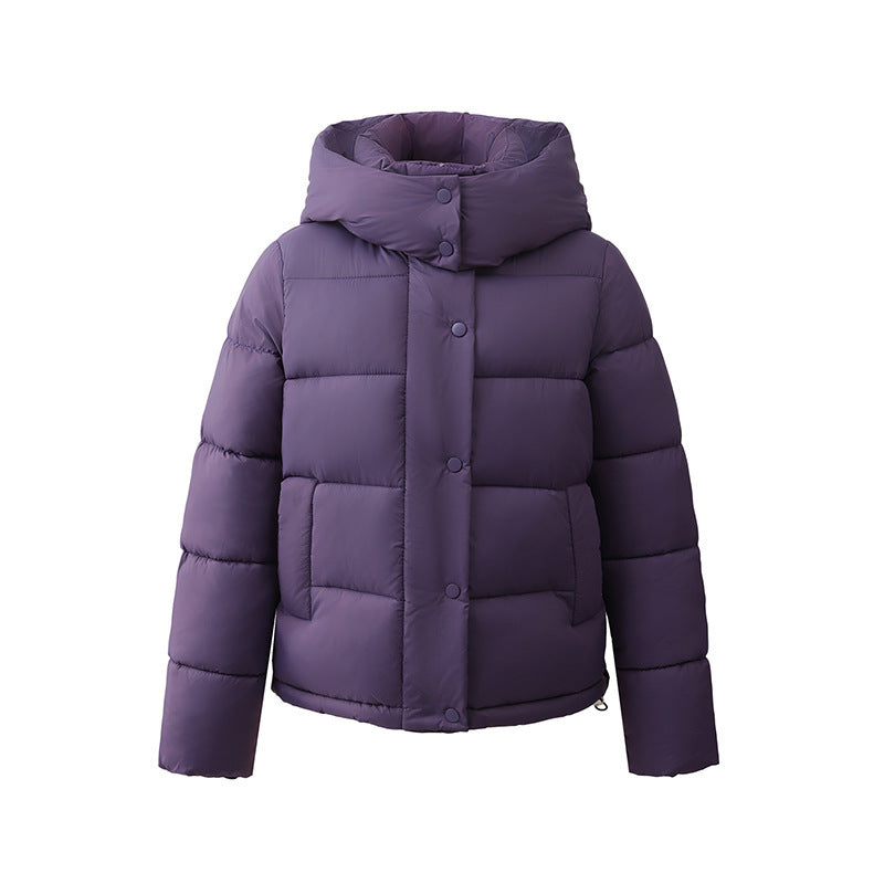 Little Chanel White Hooded Waist-Cinching Thickened Puffer Coat for Women