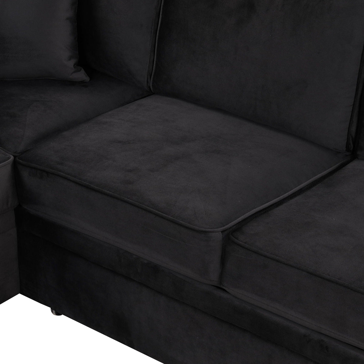 Sleeper Sofa Bed Sectional with Storage Ottoman - Gray, Beige, Green, Black